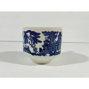Vintage Blue Willow Single Coffee Tea Cup Coffee Cup Made England Crazing Drink